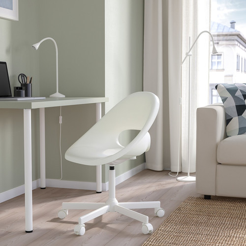 LOBERGET / MALSKÄR Swivel chair, white