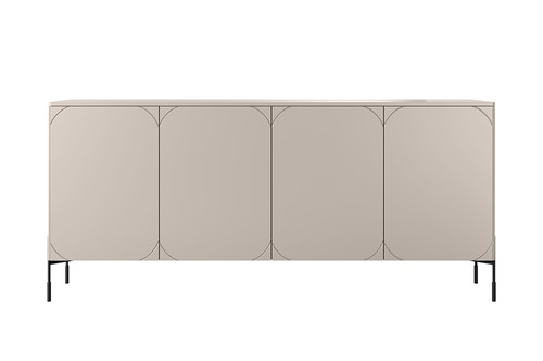 Four-Door Cabinet with Drawer Units Sonatia 200 cm, cashmere