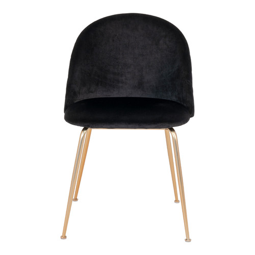 Velvet Dining Chair with Metal Legs Vic, gold/black