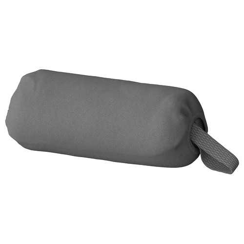 DVÄRGTULPAN Travel pillow, dark grey/mélange ergonomic, 40x13 cm