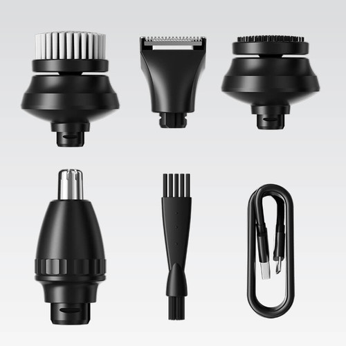 Feel Maestro 5-in-1 USB-C Rechargeable Grooming & Facial Care Set MR-675