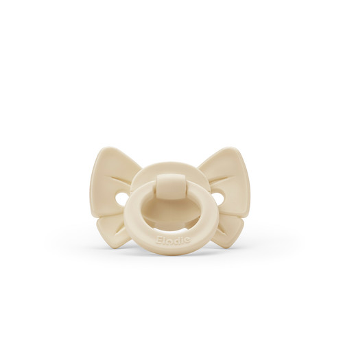 Elodie Details Pacifier Binky Bow - Oat White, 3m+