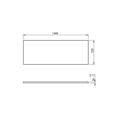 GoodHome Bathtub Panel Cavally Teesta 140 cm