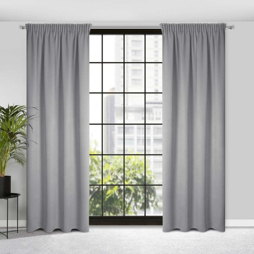 Blackout Curtain Carlo 130x300 cm, silver