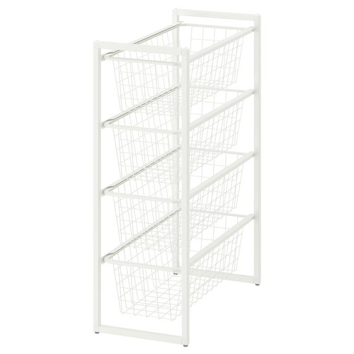 JONAXEL Frame with wire baskets, 25x51x70 cm