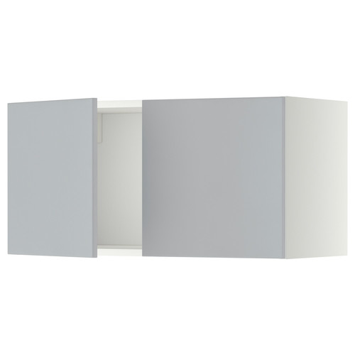 METOD Wall cabinet with 2 doors, white/Veddinge grey, 80x40 cm
