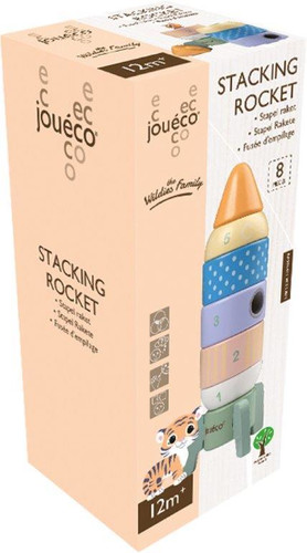 Joueco Wooden Stacking Rocket The Wildies Family 12m+