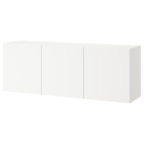 BESTÅ Wall-mounted cabinet combination, white/Lappviken white, 180x42x64 cm