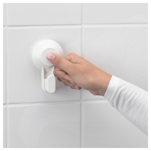 TISKEN Toilet roll holder with suction cup, white