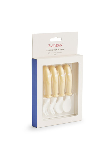 BABYBJÖRN Baby Spoons and Forks, Powder Yellow