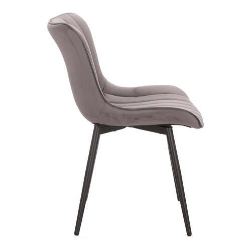 Upholstered Chair Roxino, velvet, grey