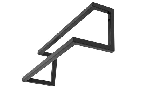 Double Wall-Mounted Towel Rail, black