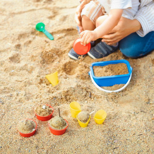 SANDIG 10-piece sand ice-cream set, multicolour