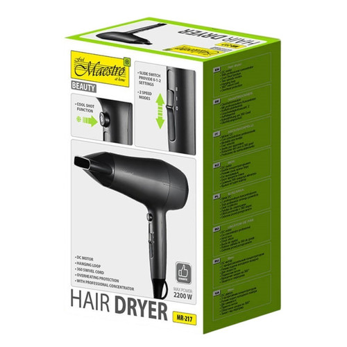 Feel Maestro 2200W DC Motor Hair Dryer MR-217
