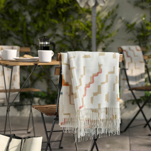 OLIVSPINNMAL Throw, off-white/multicolour, 120x160 cm