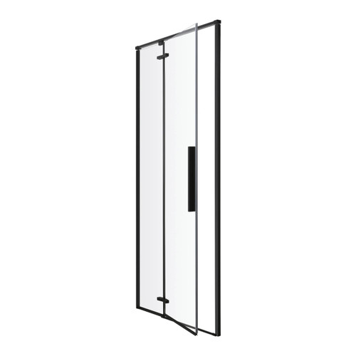 GoodHome Shower Door Ezili 90 cm, black/transparent