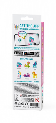 Hey Clay Air-Dry Clay Rainbow Unicorns Cloudy 3+
