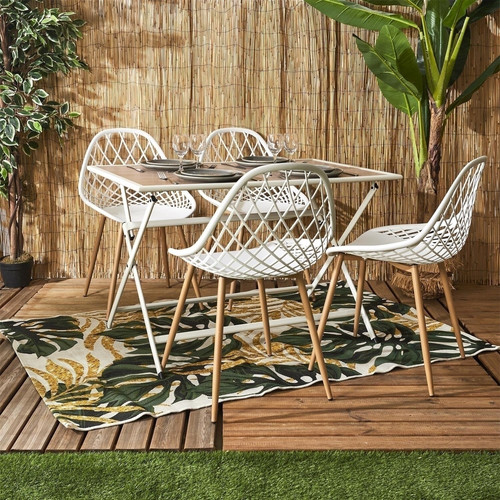 Foldable Outdoor Dining Table for 6 Persons 110x70