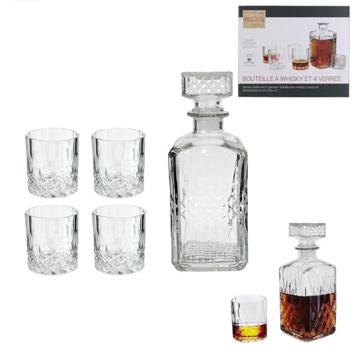 Caraffe and 4 Whisky Glasses