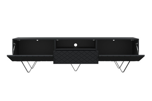 TV Cabinet Scalia, matt black/black legs