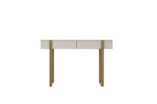 Modern Console Table Dresser Dressing Table Verica, cashmere/gold legs