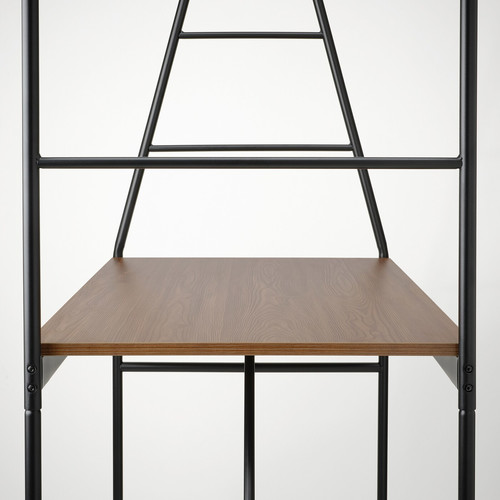 HÅVERUD / SANDSBERG Table and 2 stools, black/brown stained, 105 cm