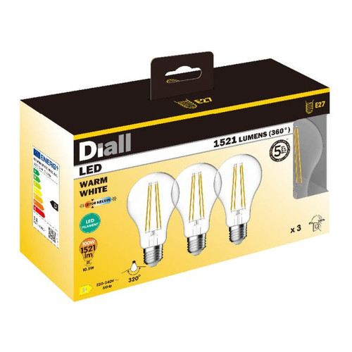 Diall LED Bulb A70 E27 1521 lm 2700 K DIM 3-pack