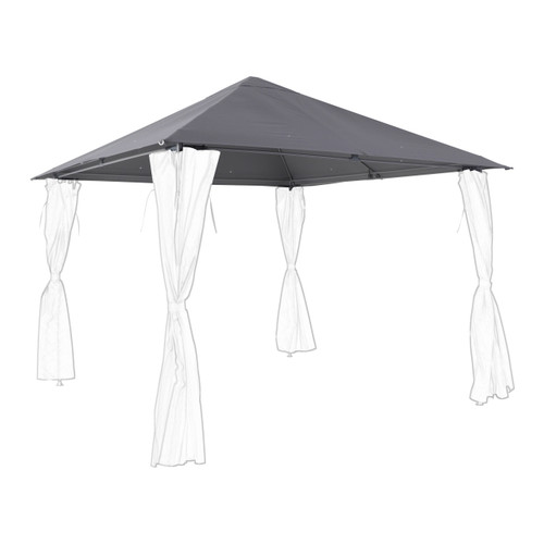 GoodHome Gazebo Canopy Shamal 3 x 3 m, grey