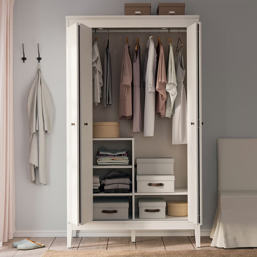 IDANÄS Wardrobe, white, 121x211 cm