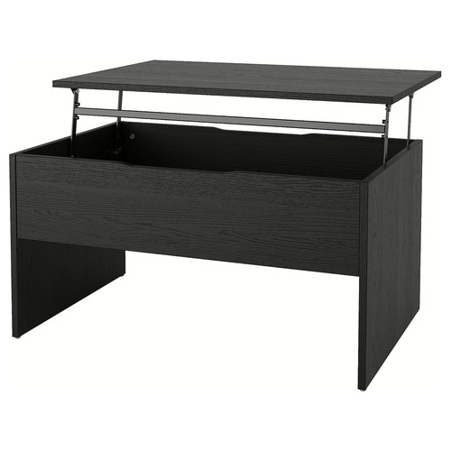 ÖSTAVALL Adjustable coffee table, black, 90 cm