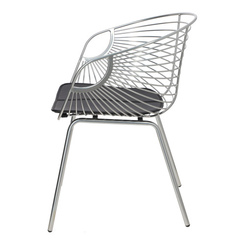 Metal Chair Sligo 44x44cm, silver