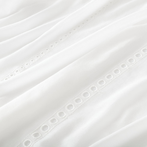 TUVÄNGSFLY Sheer curtains, 1 pair, white embroidery, 145x300 cm