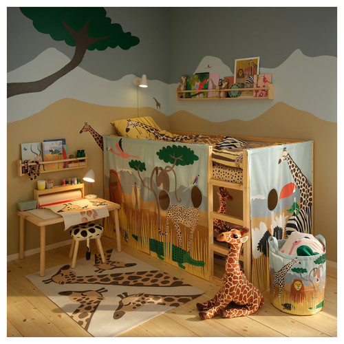 SANDLÖPARE Soft toy, giraffe/brown, 70 cm