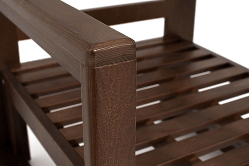 Outdoor Wooden Armchair MALTA, dark brown/graphite