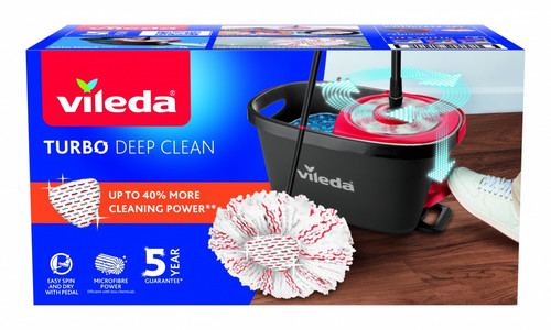 Vileda Turbo 3in1 Mictrofibre Spin Mop & Bucket Set