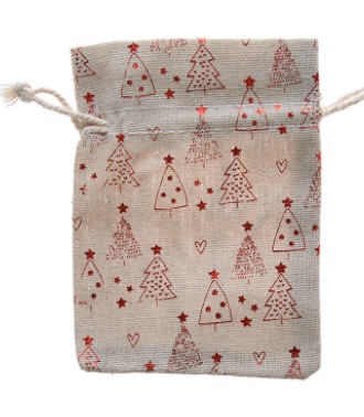 Jute Christmas Gift Sack with Print
