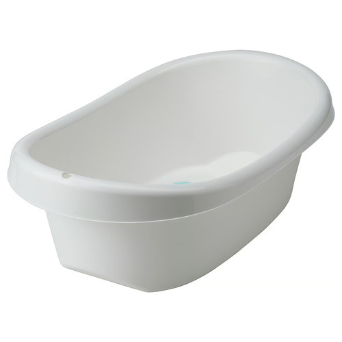 LÄTTSAM Baby bath, white/turquoise