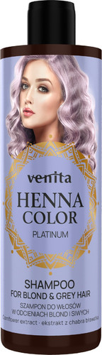 VENITA Henna Color Shampoo for Blond & Grey Hair Platinum 300ml