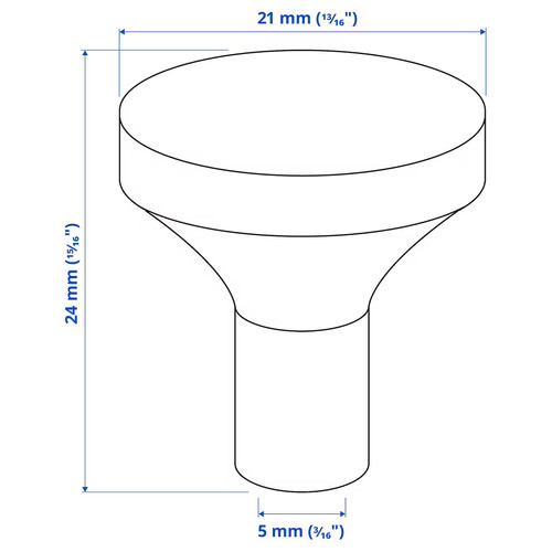 BAGGANÄS Knob, beige, 21 mm