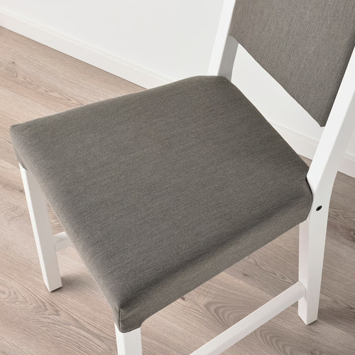 STEFAN Chair, white/Knisa grey/beige