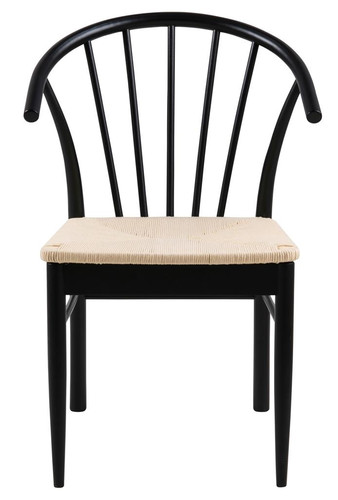 Chair with Armrests Cassandra, black/natural