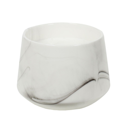Scented Candle Marble M, white