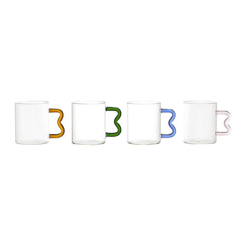 Glass Mug Borosilicate 350ml, yellow