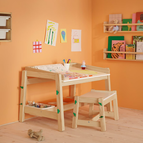 FLISAT Children's desk, height adjustable/green