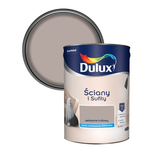 Dulux Walls & Ceilings Matt Latex Paint 5l gently truffle