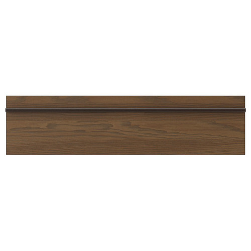 STENSTA Drawer front, dark brown ash veneer, 80x20 cm