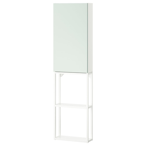 ENHET Storage combination, white/pale grey-green, 40x17x150 cm