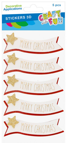 Christmas Sticker Decorations, 5 pcs