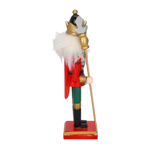 Nutcracker Christmas Decoration 15cm, red/crown