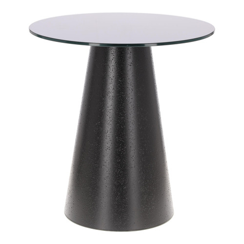 Coffee Table Soleilo 60cm, glass, round, black